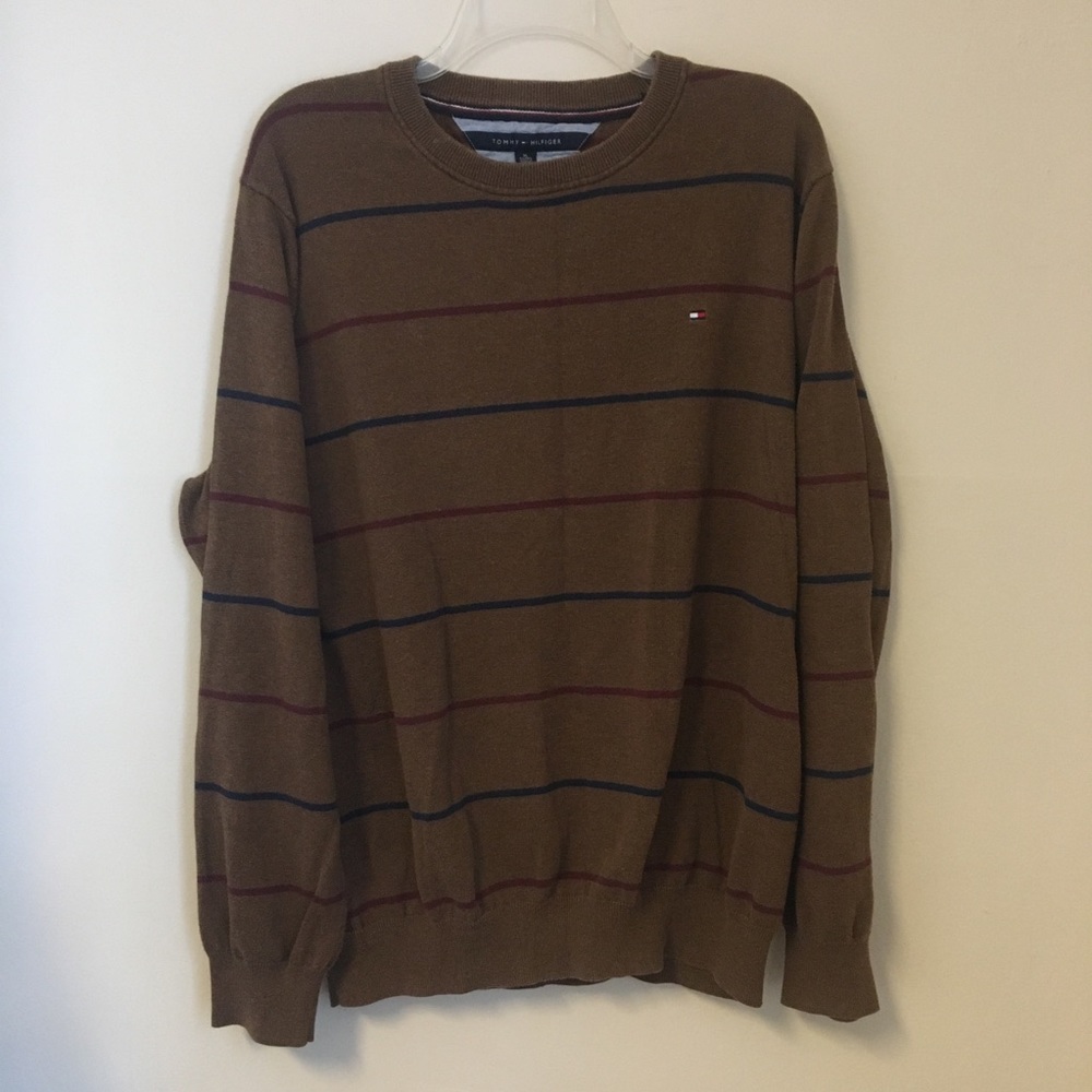 Tommy Hilfiger brown with stripes sweater